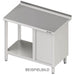 Stalgast - Arbeitstisch mit Grundboden, 1500x600x850 mm, mit Flügeltürschrank links, mit Aufkantung, verschweißt - GastroDeals