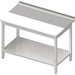 Stalgast - Arbeitstisch mit Grundboden, 1600x600x850 mm, mit vertiefter PE-Schneideplatte, mit Aufkantung, verschweißt - GastroDeals