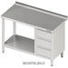 Stalgast - Arbeitstisch mit Grundboden, 2100x700x850 mm, mit 3er Schubladenblock rechts, ohne Aufkantung, verschweißt - GastroDeals