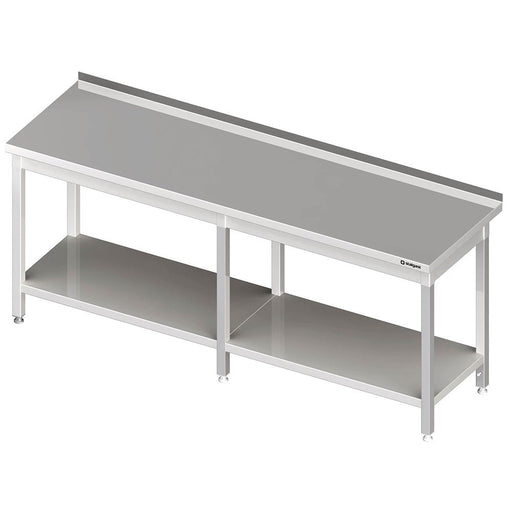 Stalgast - Arbeitstisch mit Grundboden, 2500x700x850 mm, mit Aufkantung, verschweißt - GastroDeals