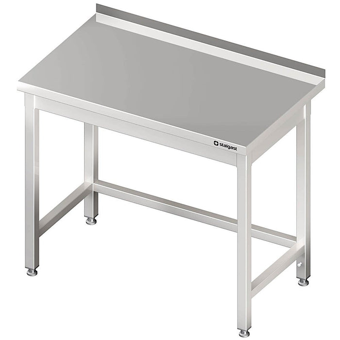 Stalgast - Arbeitstisch ohne Grundboden, 1300x700x850 mm, mit Verstrebung, mit Aufkantung, verschweißt - GastroDeals