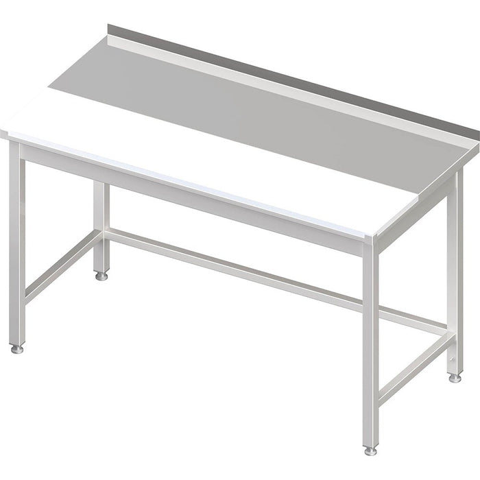 Stalgast - Arbeitstisch ohne Grundboden, 1400x700x850 mm, mit vertiefter PE-Schneideplatte, mit Aufkantung, verschweißt - GastroDeals