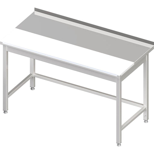 Stalgast - Arbeitstisch ohne Grundboden, 1700x600x850 mm, mit vertiefter PE-Schneideplatte, mit Aufkantung, verschweißt - GastroDeals