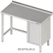 Stalgast - Arbeitstisch ohne Grundboden, 1700x700x850 mm, mit Flügeltürschrank links, mit Aufkantung, verschweißt - GastroDeals