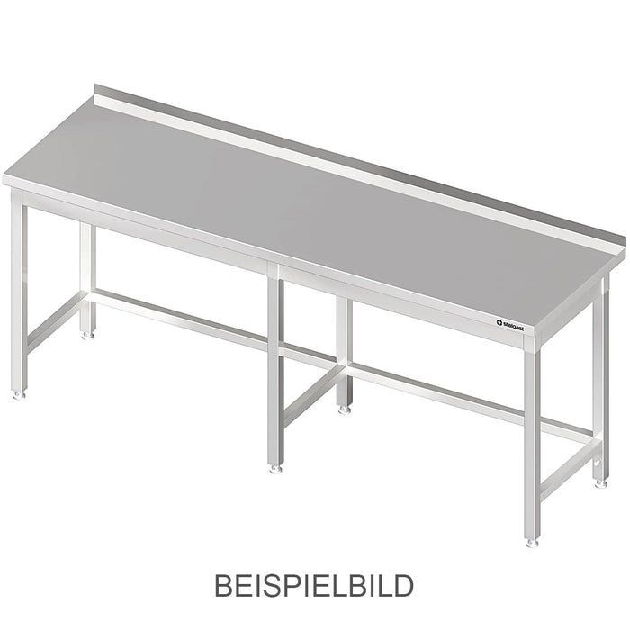 Stalgast - Arbeitstisch ohne Grundboden, 2600x700x850 mm, mit Verstrebung, ohne Aufkantung, verschweißt - GastroDeals