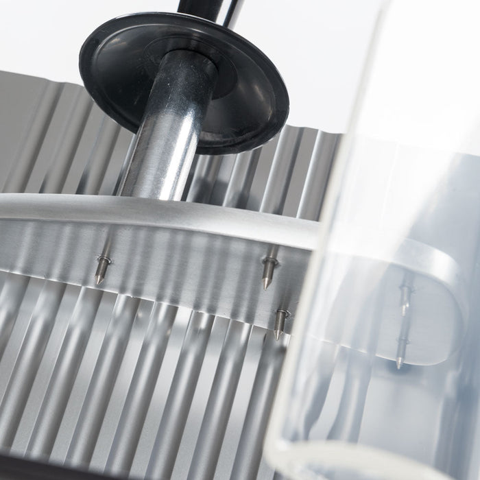 Stalgast - Aufschnittmaschine mit antihaftbeschichteter Anschlagplatte und Messer 220 mm Ø - GastroDeals
