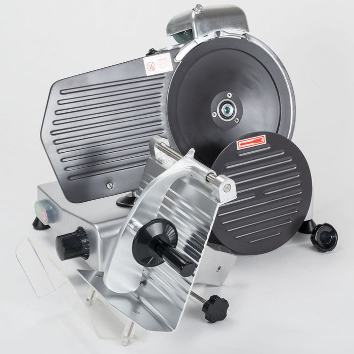 Stalgast - Aufschnittmaschine mit antihaftbeschichteter Anschlagplatte und Messer 220 mm Ø - GastroDeals
