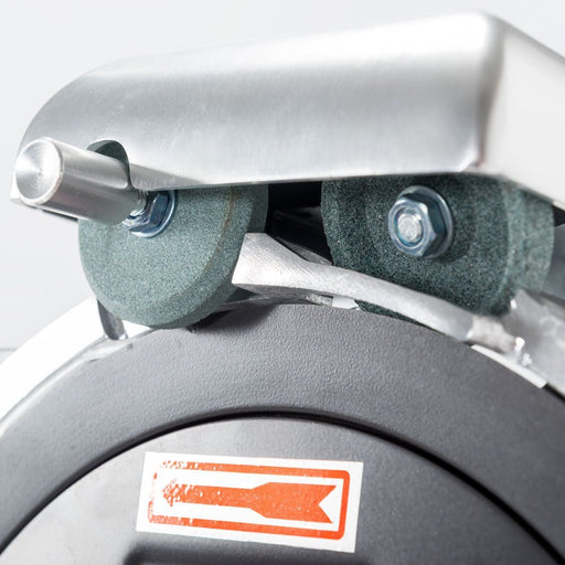 Stalgast - Aufschnittmaschine mit antihaftbeschichteter Anschlagplatte und Messer 220 mm Ø - GastroDeals