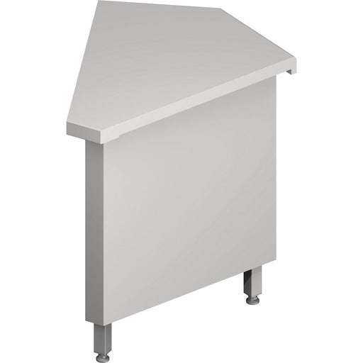 Stalgast - Ausseneckmodul 45° "Free Flow" mit geschlossenem Unterschrank 644x814x880 mm, Edelstahldeckplatte - GastroDeals