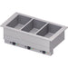 Stalgast - Bain-Marie "Drop-In" 3x GN1/1 Einzelbecken 1155x620x390 mm, Edelstahlabdeckung - GastroDeals