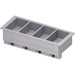 Stalgast - Bain-Marie "Drop-In" 4x GN1/1 Einzelbecken 1480x620x390 mm, Edelstahlabdeckung - GastroDeals
