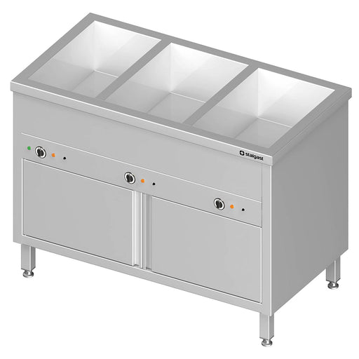 Stalgast - Bain-Marie Standgerät mit geschlossenem Unterbau und separaten Becken, für 4x GN1/1410x600x850 mm - GastroDeals