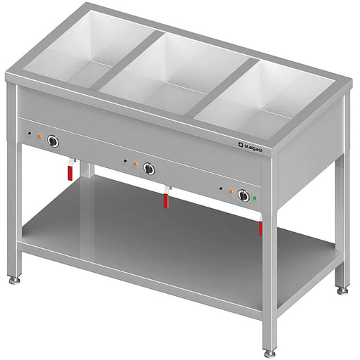 Stalgast - Bain-Marie Standgerät mit separaten Becken, für 2x GN1/760x600x850 mm - GastroDeals