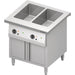 Stalgast - Bain-Marie-Station "Free Flow" 2x GN1/1-Becken, mit Flügeltüren, 799x750x880 mm Granitabdeckung "Standard G1" - GastroDeals