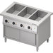 Stalgast - Bain-Marie-Station "Free Flow" 3x GN1/1-Becken, mit Wärmeschrank und Schiebetüren, 1132x750x880 mm Granitabdeckung "Standard G1" - GastroDeals