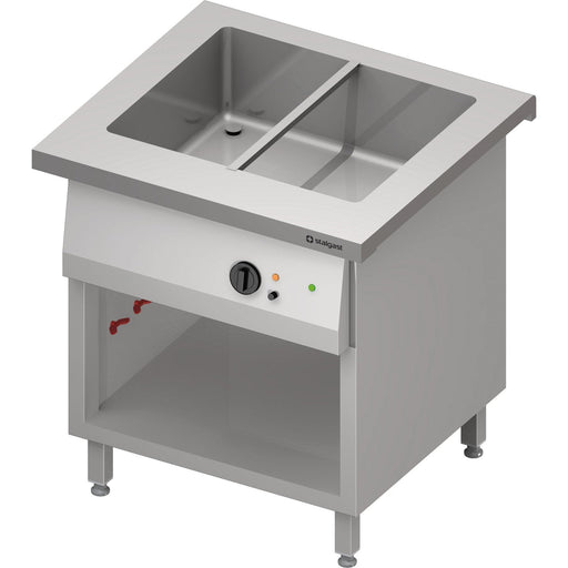 Stalgast - Bain-Marie-Station "Free Flow" mit einem Becken 2x GN1/1, 799x750x880 mm Granitabdeckung "Standard G1" - GastroDeals