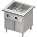 Stalgast - Bain-Marie-Station "Free Flow" mit einem Becken 2x GN1/1, Wärmeschrank und Flügeltüren, 799x750x880 mm Granitabdeckung "Standard G1" - GastroDeals