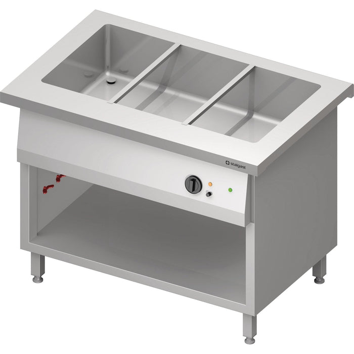 Stalgast - Bain-Marie-Station "Free Flow" mit einem Becken 3x GN1/1, 1132x750x880 mm Granitabdeckung "Standard G1" - GastroDeals