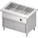 Stalgast - Bain-Marie-Station "Free Flow" mit einem Becken 3x GN1/1 und Schiebetüren, 1132x750x880 mm Edelstahlabdeckung - GastroDeals