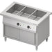 Stalgast - Bain-Marie-Station "Free Flow" mit einem Becken 3x GN1/1, Wärmeschrank und Schiebetüren, 1132x750x880 mm Granitabdeckung "Standard G1" - GastroDeals