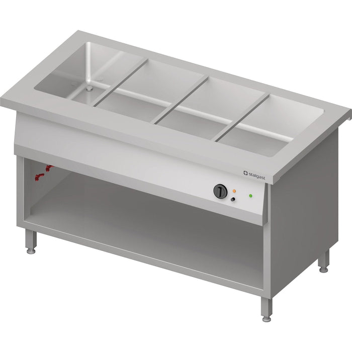 Stalgast - Bain-Marie-Station "Free Flow" mit einem Becken 4x GN1/1, 1465x750x880 mm Granitabdeckung "Standard G1" - GastroDeals