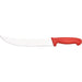 Stalgast - Blockmesser Premium, HACCP, Griff rot, Edelstahlklinge 25 cm, gebogen - GastroDeals