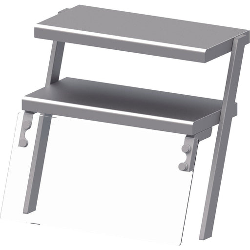 Stalgast - Doppel-Aufsatzbord mit Glas-Hustenschutz 968x540x700 mm für Speisenausgabesysteme - GastroDeals