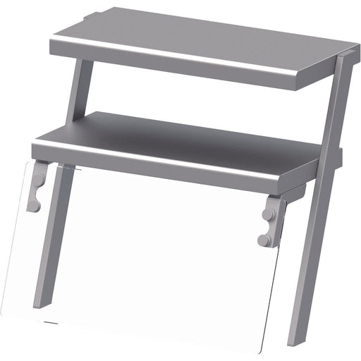 Stalgast - Doppel-Aufsatzbord mit Glas-Hustenschutz und Beleuchtung 434x450x450 mm für Speisenausgabesysteme - GastroDeals