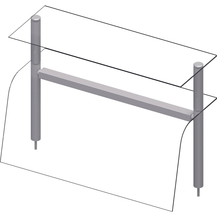Stalgast - Doppel-Glas-Aufsatzbord mit Hustenschutz 1122x455x700 mm für Speisenausgabesysteme - GastroDeals
