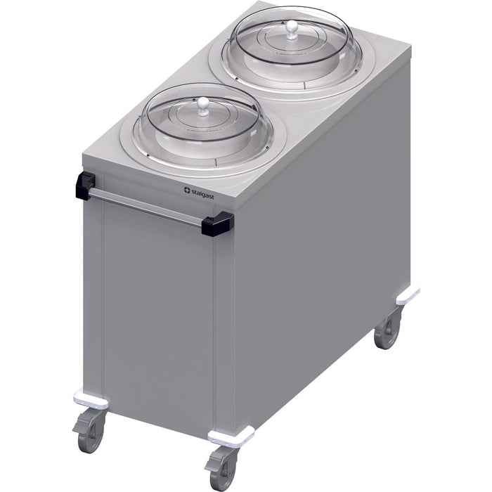 Stalgast - Doppel-Tellerspender, fahrbar 1000x510x880 mm für Speisenausgabesysteme - GastroDeals