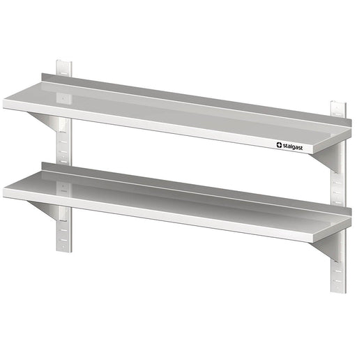 Stalgast - Doppel-Wandbord mit Konsolen, und Wandschienen, 700x300x660 mm, höhenverstellbar, verschweißt - GastroDeals