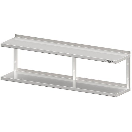 Stalgast - Doppel-Wandbord mit Winkelkonsolen, 1500x300x390 mm, verschweißt - GastroDeals