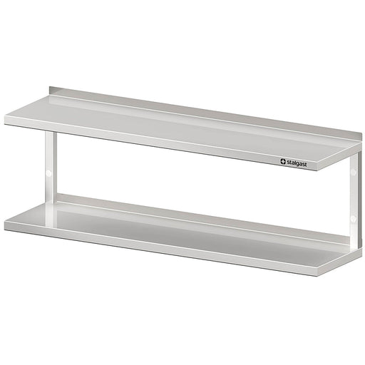 Stalgast - Doppel-Wandbord mit Winkelkonsolen, 700x300x390 mm, verschweißt - GastroDeals