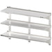Stalgast - Dreifach-Wandbord mit Konsolen, und Wandschienen, 1500x300x930 mm, höhenverstellbar, verschweißt - GastroDeals