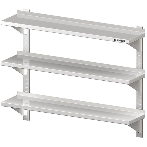 Stalgast - Dreifach-Wandbord mit Konsolen, und Wandschienen, 900x400x930 mm, höhenverstellbar, verschweißt - GastroDeals