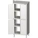 Stalgast - Durchreiche-Hochschrank mit Flügeltüren, 1200x700x2000 mm, mit zwei Schrankräumen, verschweißt - GastroDeals