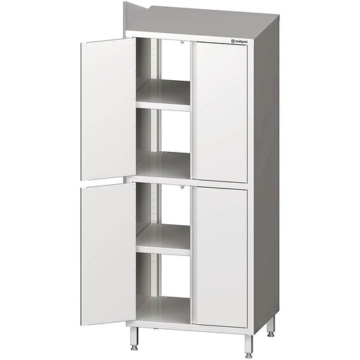 Stalgast - Durchreiche-Hochschrank mit Flügeltüren, 700x700x2000 mm, mit zwei Schrankräumen, verschweißt - GastroDeals