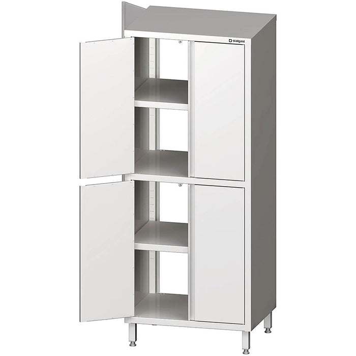 Stalgast - Durchreiche-Hochschrank mit Flügeltüren, 800x500x2000 mm, mit zwei Schrankräumen, verschweißt - GastroDeals