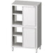 Stalgast - Durchreiche-Hochschrank mit Schiebetüren, 1000x600x1800 mm, mit zwei Schrankräumen, verschweißt - GastroDeals