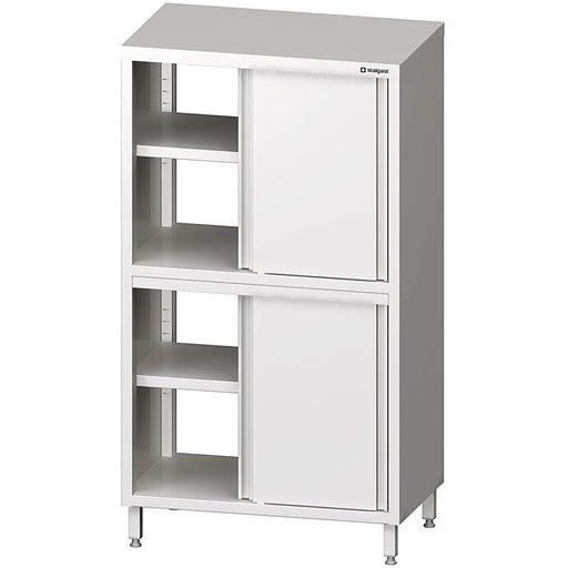 Stalgast - Durchreiche-Hochschrank mit Schiebetüren, 1200x700x1800 mm, mit zwei Schrankräumen, verschweißt - GastroDeals