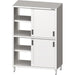 Stalgast - Durchreiche-Hochschrank mit Schiebetüren, 2 Schränken mit je 1 höhenverstellbarem Einlegeboden, 800x600x1800 mm (BxTxH) - GastroDeals