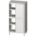 Stalgast - Durchreiche-Hochschrank mit Schiebetüren, 900x700x2000 mm, mit zwei Schrankräumen, verschweißt - GastroDeals