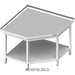 Stalgast - Eckarbeitstisch mit Grundboden, 1200x1200x850 mm (Anbau: 600/700 mm), ohne Aufkantung, verschweißt - GastroDeals