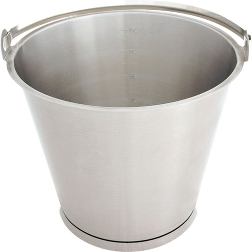 Stalgast - Edelstahleimer, mit Bodenreifen, mit Maßeinteilung, stapelbar, 10 Liter - GastroDeals