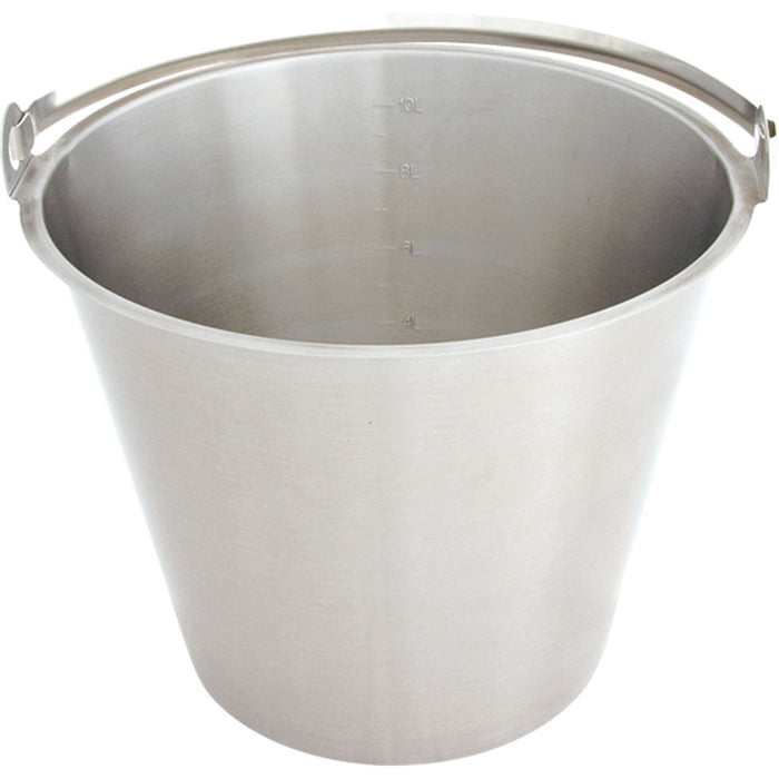 Stalgast - Edelstahleimer, ohne Bodenreifen, mit Maßeinteilung, 10 Liter - GastroDeals