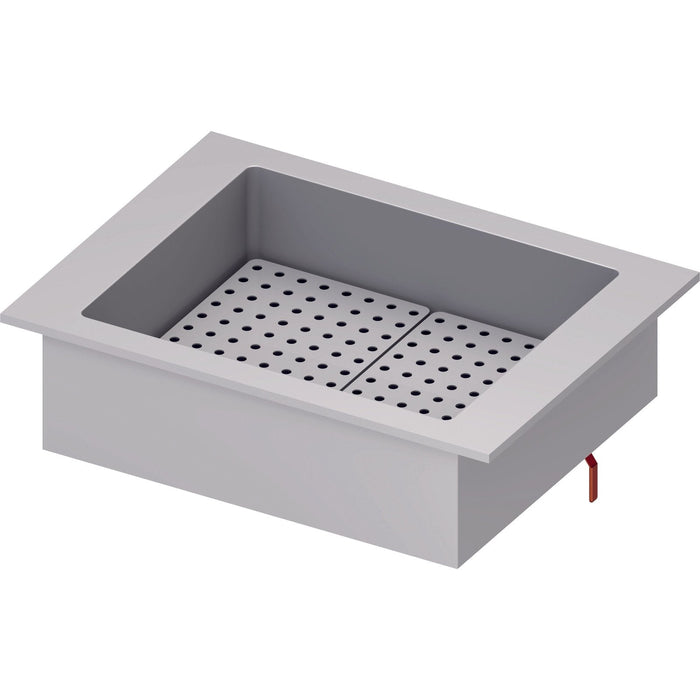 Stalgast - Eiswanne "Drop-In" 2x GN1/1 830x620x210 mm Edelstahlabdeckung - GastroDeals