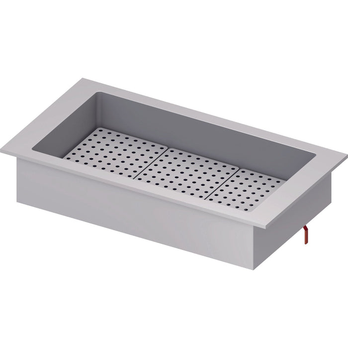 Stalgast - Eiswanne "Drop-In" 3x GN1/1 1155x620x210 mm Edelstahlabdeckung - GastroDeals