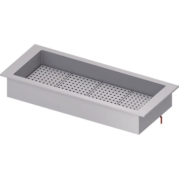 Stalgast - Eiswanne "Drop-In" 4x GN1/1 1480x620x210 mm Edelstahlabdeckung - GastroDeals