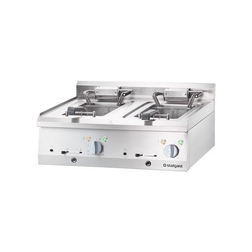 Stalgast - Elektro-Fritteuse als Tischgerät Serie 700 ND - Doppel-Fritteuse, 800 x 700 x 250 mm (BxTxH) - GastroDeals