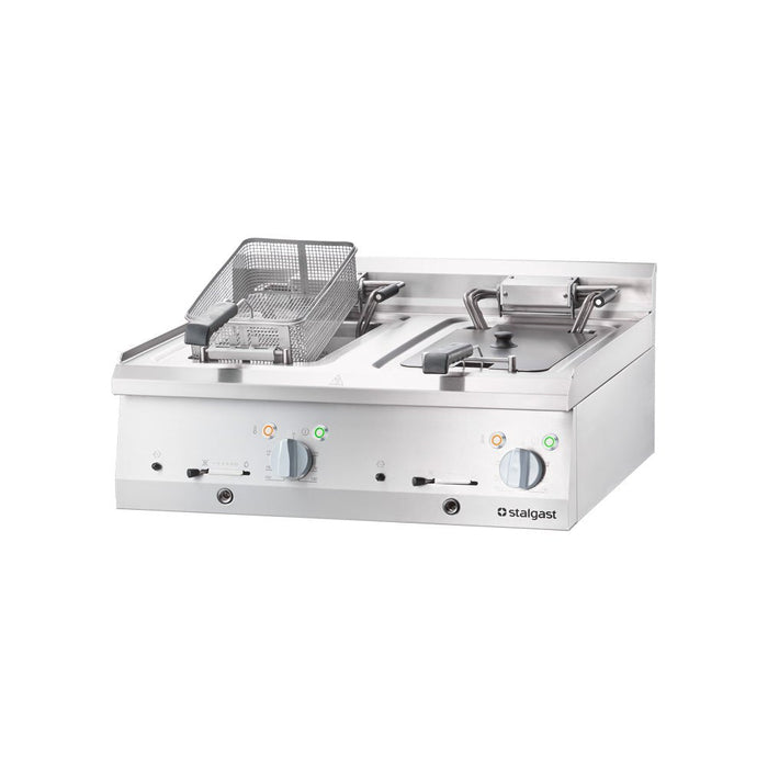 Stalgast - Elektro-Fritteuse als Tischgerät Serie 700 ND - Doppel-Fritteuse, 800 x 700 x 250 mm (BxTxH) - GastroDeals